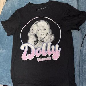 Dollcake Black Graphic Tee with White Accents